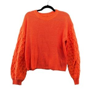 🍊Citrus long sleeve sweater! Sz L/XL